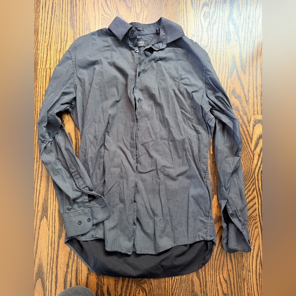 Jones New York Black and White Patterned Shirt